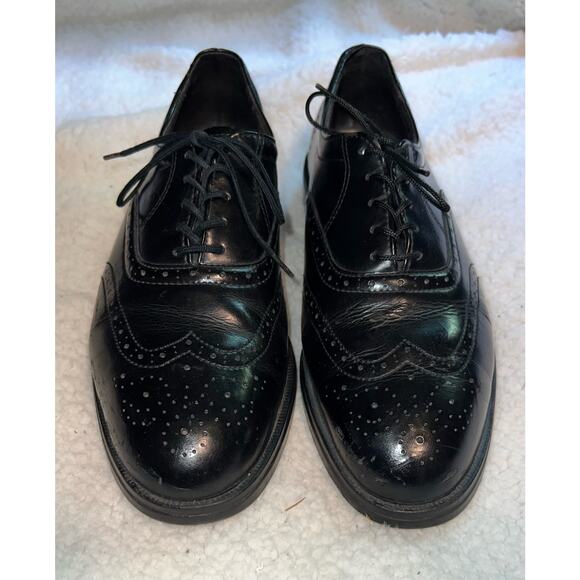 Vintage Red Wing Black Leather Wingtip Brogues Shoe -  Size 8.5 - Picture 7 of 12